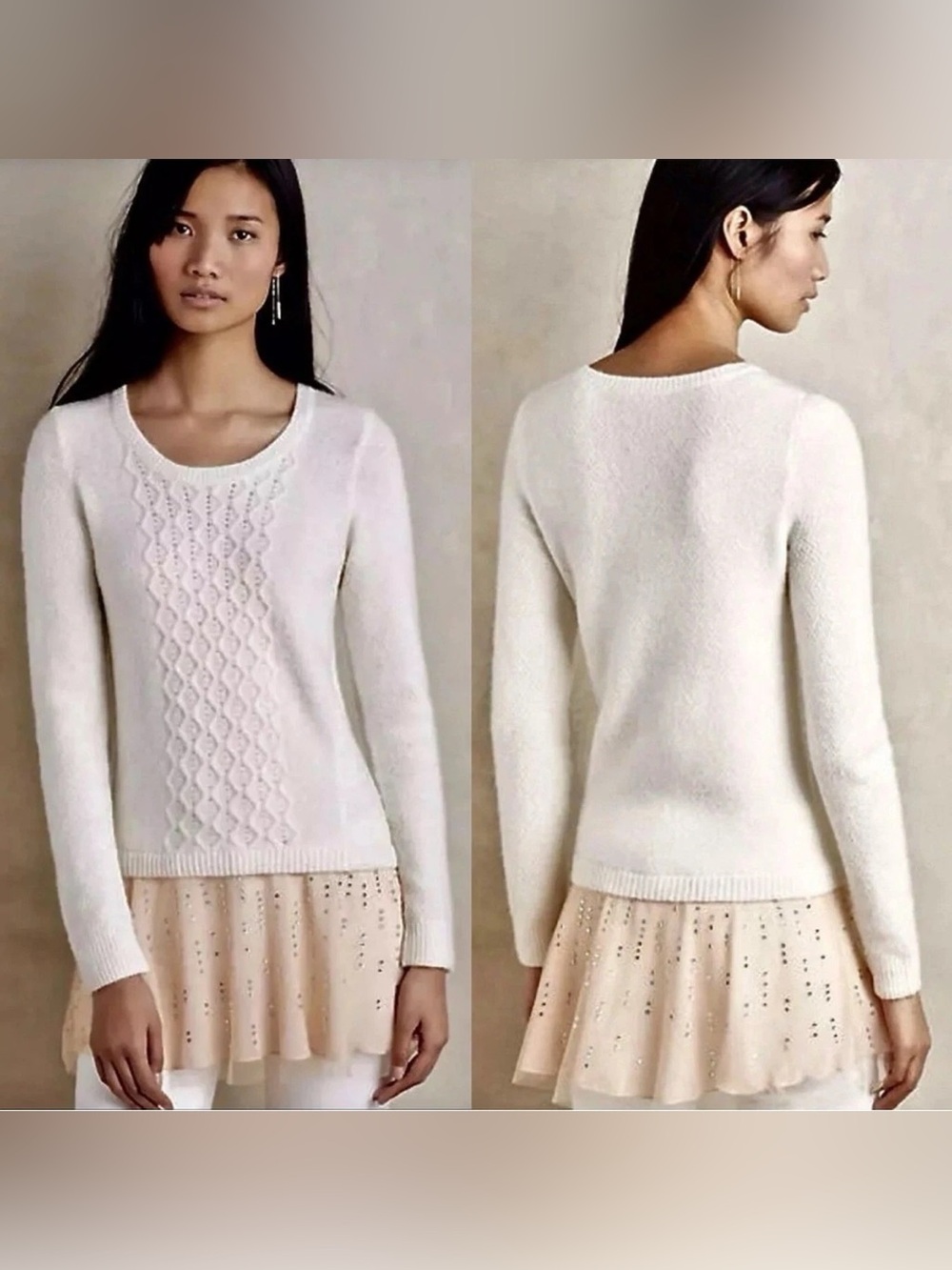 Anthropologie Knitted & Knotted Ballerina Tunic Sweater